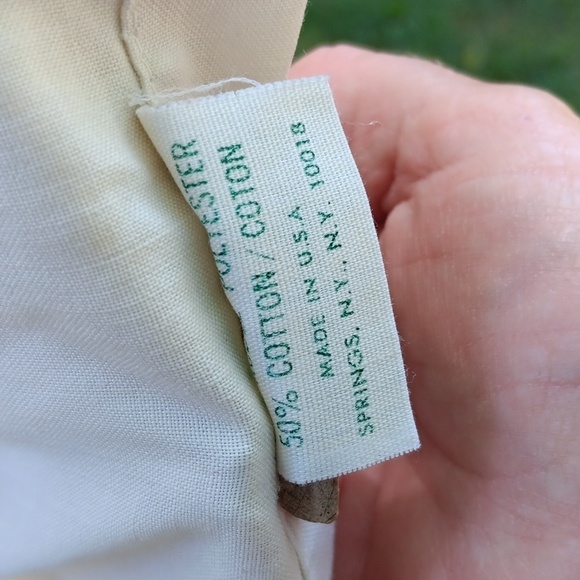 Vintage Springmaid yellow green double flat sheet - Picture 6 of 6